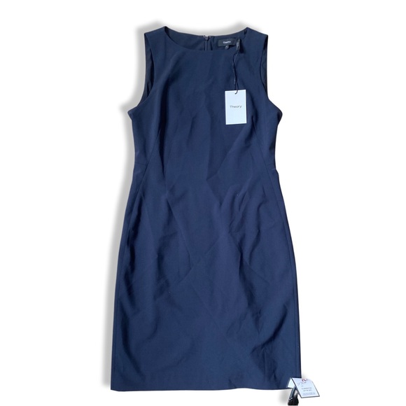 Theory Sleeveless Stretch Wool Sheath Dress Betty 2B Size 8 - Picture 5 of 8